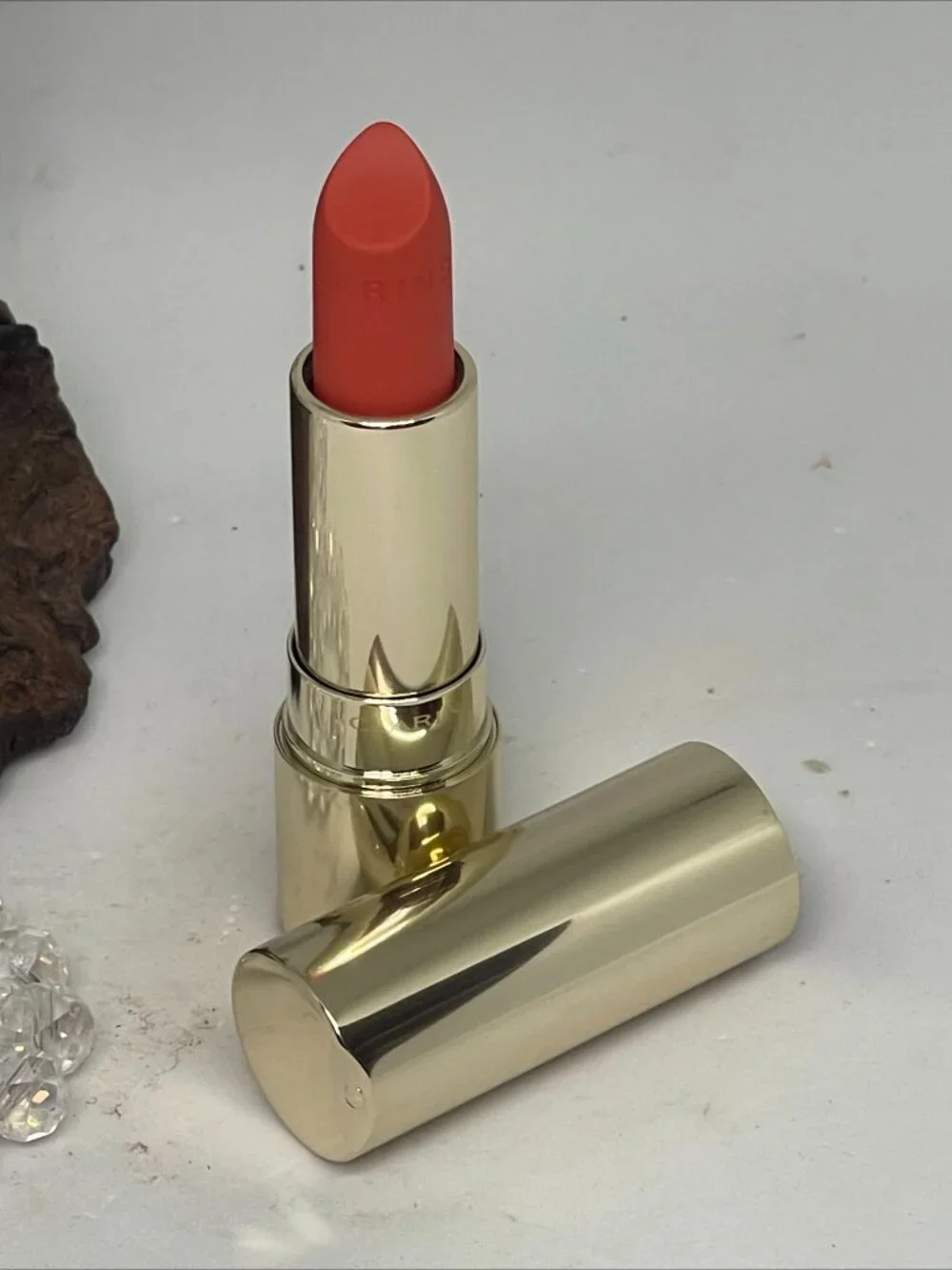 Clarins Joli Rouge Velvet Matte & Moisturizing Lipstick-711v Papaya - New in Box